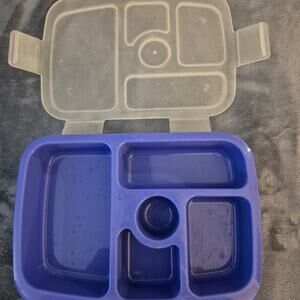 Purple Bento Lunch Box with Clear Lid